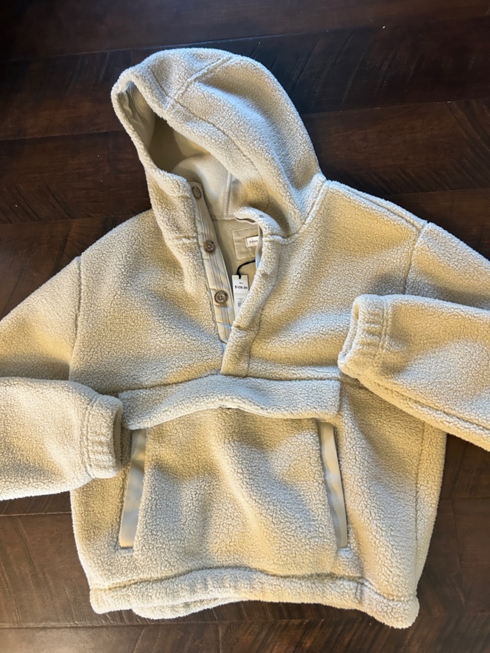 Banana Republic double layer fleece pullover NEW S